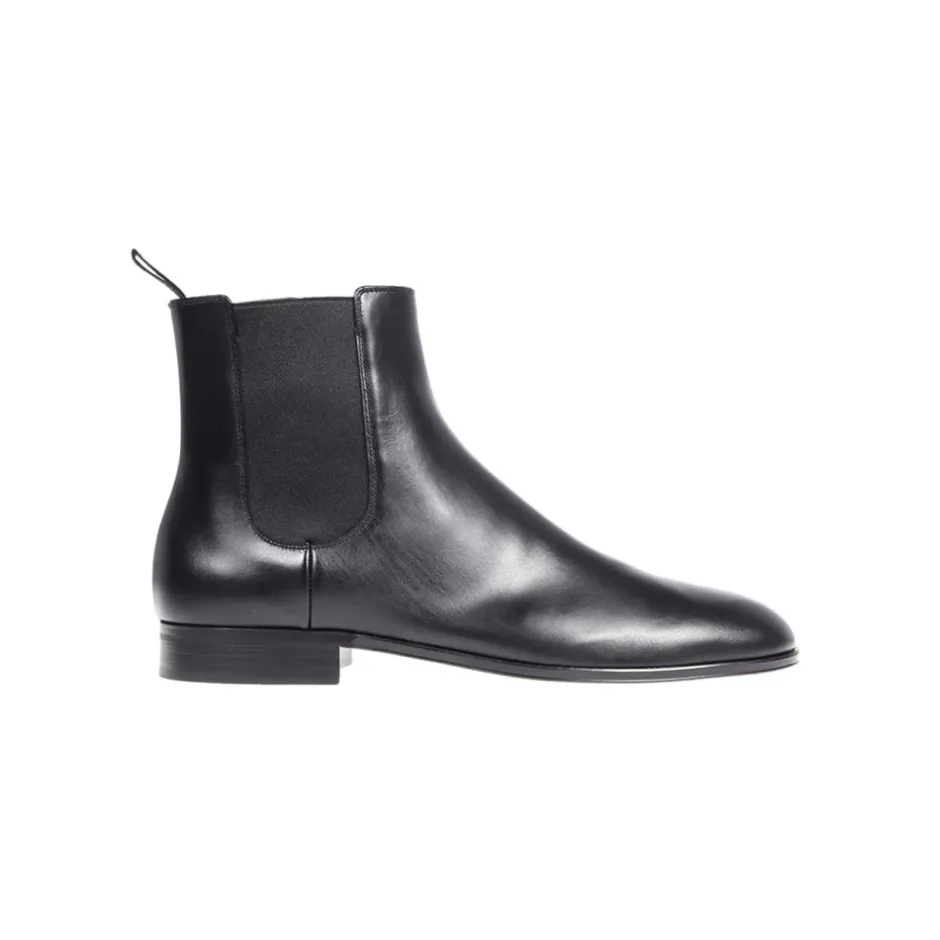 Discount Læder Ankelstøvler med Elastiske Indsatser Chelsea Boots
