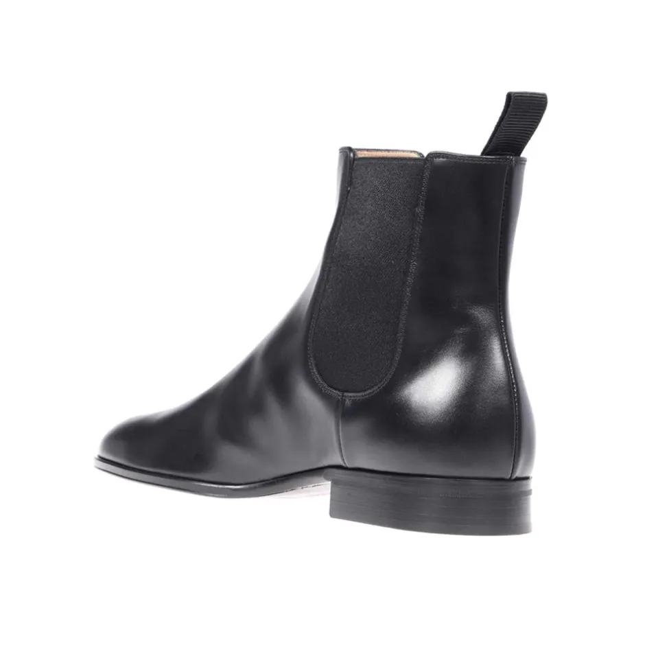 Discount Læder Ankelstøvler med Elastiske Indsatser Chelsea Boots