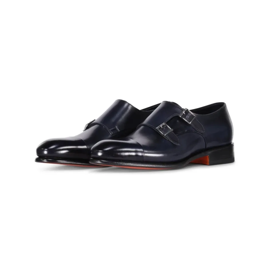 Best Læder Double Monkstraps Business Sko