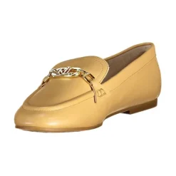 Outlet Læder Loafers Kædedetalje Dame Loafers