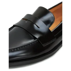 Best Læder Loafers med Blokhæl - Patent Dame Loafers