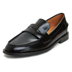 Best Læder Loafers med Blokhæl - Patent Dame Loafers