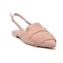 Clearance Læder Slingback Ballerinaer Dame Ballerina Sko