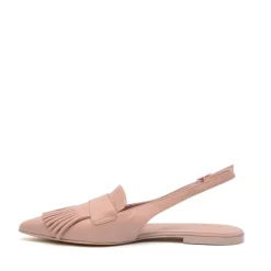 Clearance Læder Slingback Ballerinaer Dame Ballerina Sko