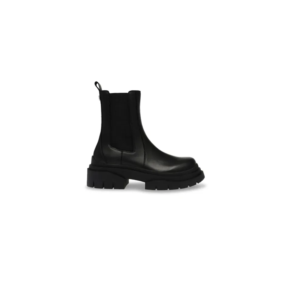 Discount Læder Slip-On Ankelstøvle Dame Chelsea Boots