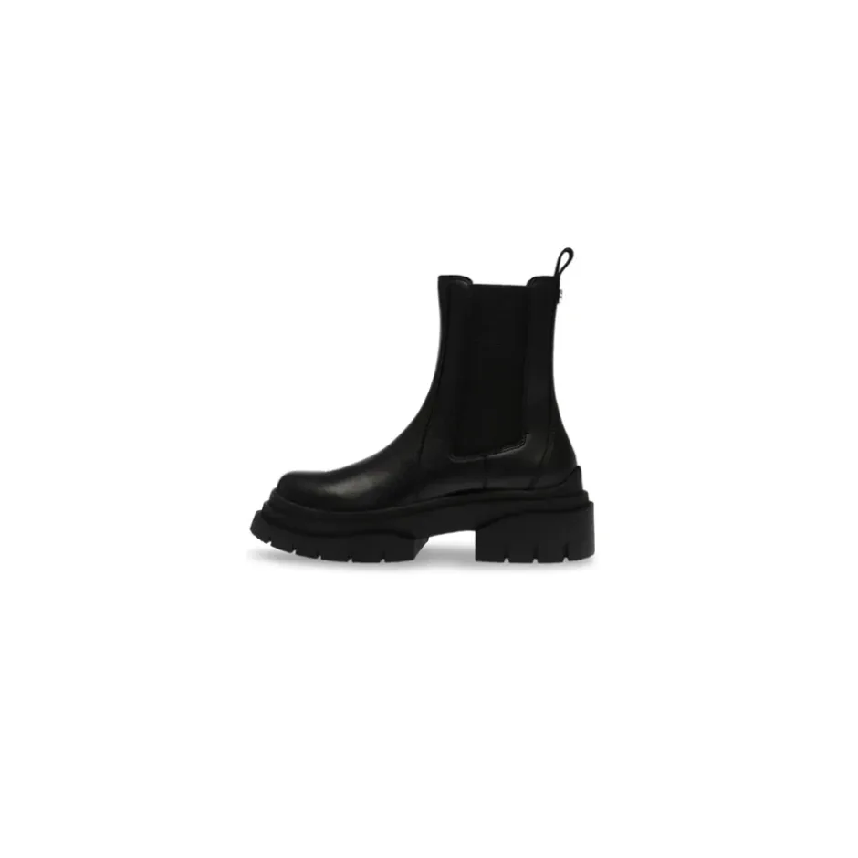 Discount Læder Slip-On Ankelstøvle Dame Chelsea Boots