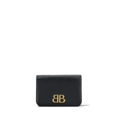 Clearance Læderpung og Kortholder med Guld-tone Logo Dame Punge & Kortholder