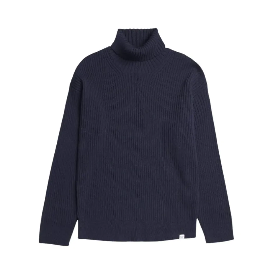 New Le Frey Uld Bomuld Fisherman Sweater Strik
