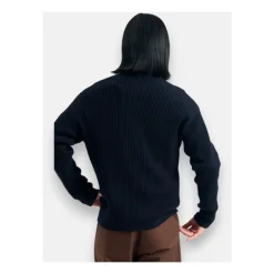 New Le Frey Uld Bomuld Fisherman Sweater Strik