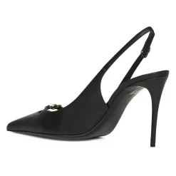 Leather Pump With Metal DG Logo Dame Pumps|Stiletter
