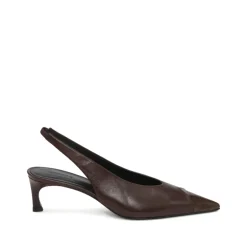 Leather Slingback Pump Dame Pumps|Stiletter