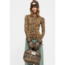Hot Leopard Animal Print Pude Lys Dame Handsker