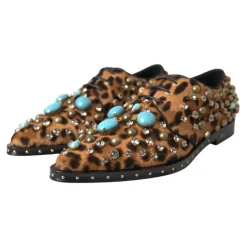Sale Leopard Krystal Kjole Sko Dame Snøresko