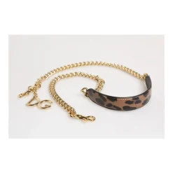 Sale Leopard Print Gold Brass Chain Shoulder Bag Strap Dame Tilbehør Til Tasker