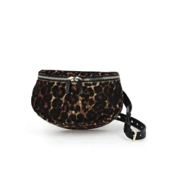 Sale Leopard Print Læder Bæltetaske Dame Bæltetasker