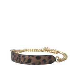 Sale Leopard Print Læder Skulderrem Dame Tilbehør Til Tasker