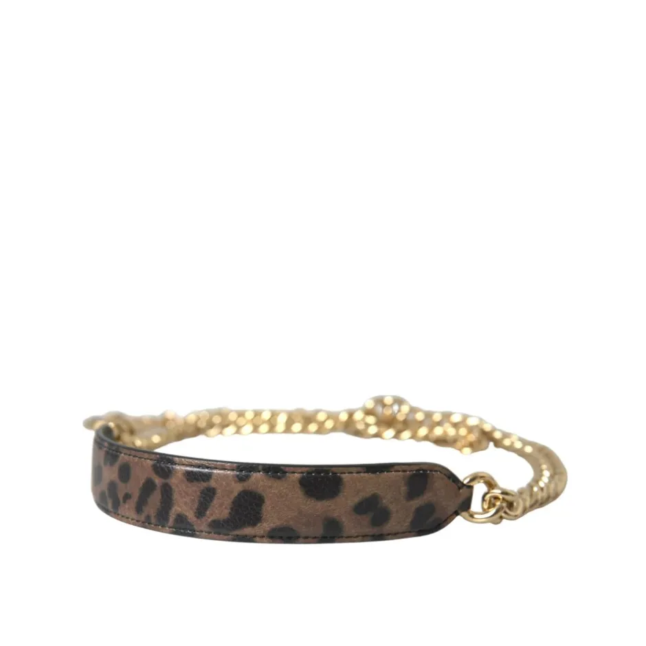 Sale Leopard Print Læder Skulderrem Dame Tilbehør Til Tasker