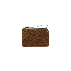 Outlet Leopard Print Suede Pouch Dame Clutch