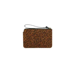 Outlet Leopard Print Suede Pouch Dame Clutch
