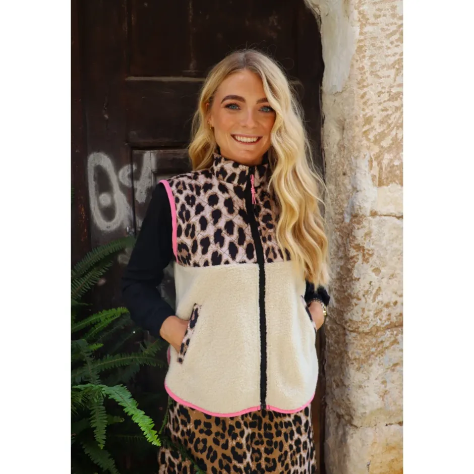 New Leopard Teddy Vest Dame Jakker