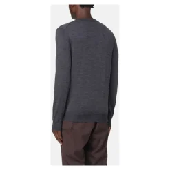 Online Let Merinouldssweater med Dobbelt Crew Neck Detalje Strik