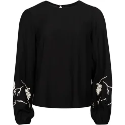 Outlet - Sada LS Blouse, 21640 - Black Dame Bluser & Skjorter