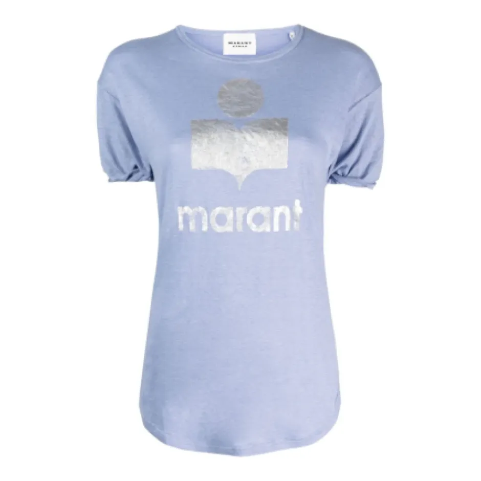 Linned T-shirt med Logo Dame T-Shirts