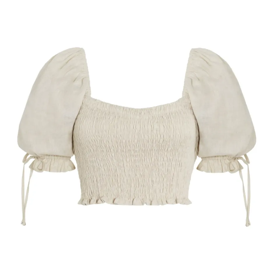 Online Lisanza Linen Top Dame Bluser & Skjorter
