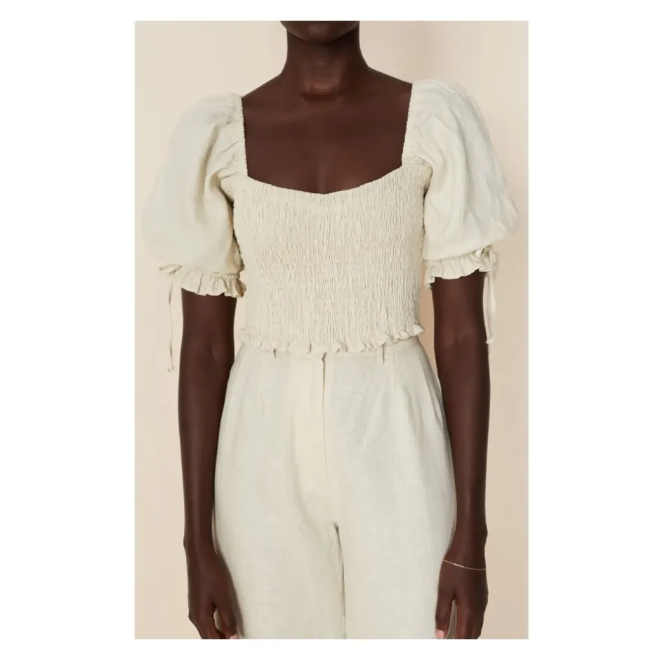 Online Lisanza Linen Top Dame Bluser & Skjorter