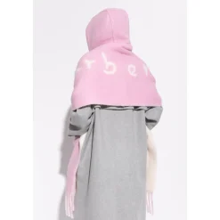 New Logo Alpaca Wool Blend Hooded Scarf Halstørklæder Og Tørklæder