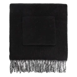 Online Logo Alpaca Wool Blend Hooded Scarf Halstørklæder Og Tørklæder