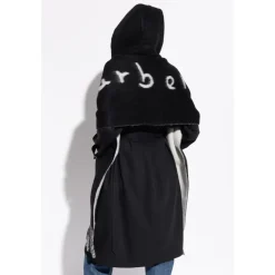 Online Logo Alpaca Wool Blend Hooded Scarf Halstørklæder Og Tørklæder