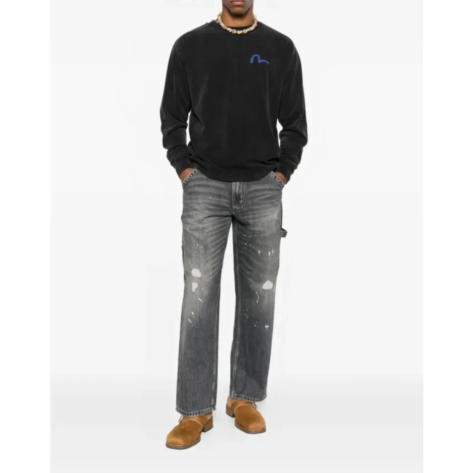 Outlet Logo Detail Crew Neck Sweatshirt Sweatshirts