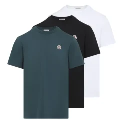 Hot Logo Patch Bomulds T-shirt (Pakke med tre) T-Shirts