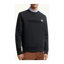 Hot Logo Patch Sweatshirt Klassisk Navy Trøjer|Sweatshirts