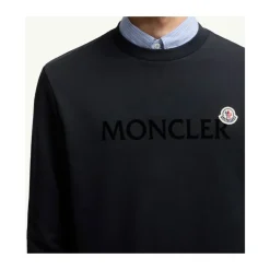 Hot Logo Patch Sweatshirt Klassisk Navy Trøjer|Sweatshirts