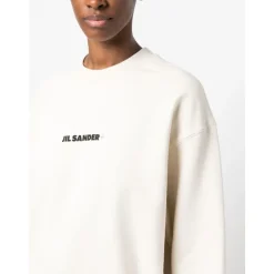 Hot Logo Print Bomulds Sweater Dame Sweatshirts