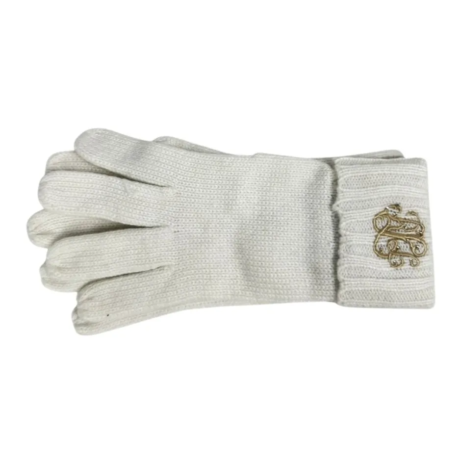 Online Logo-broderede ribstrikkede handsker Dame Handsker