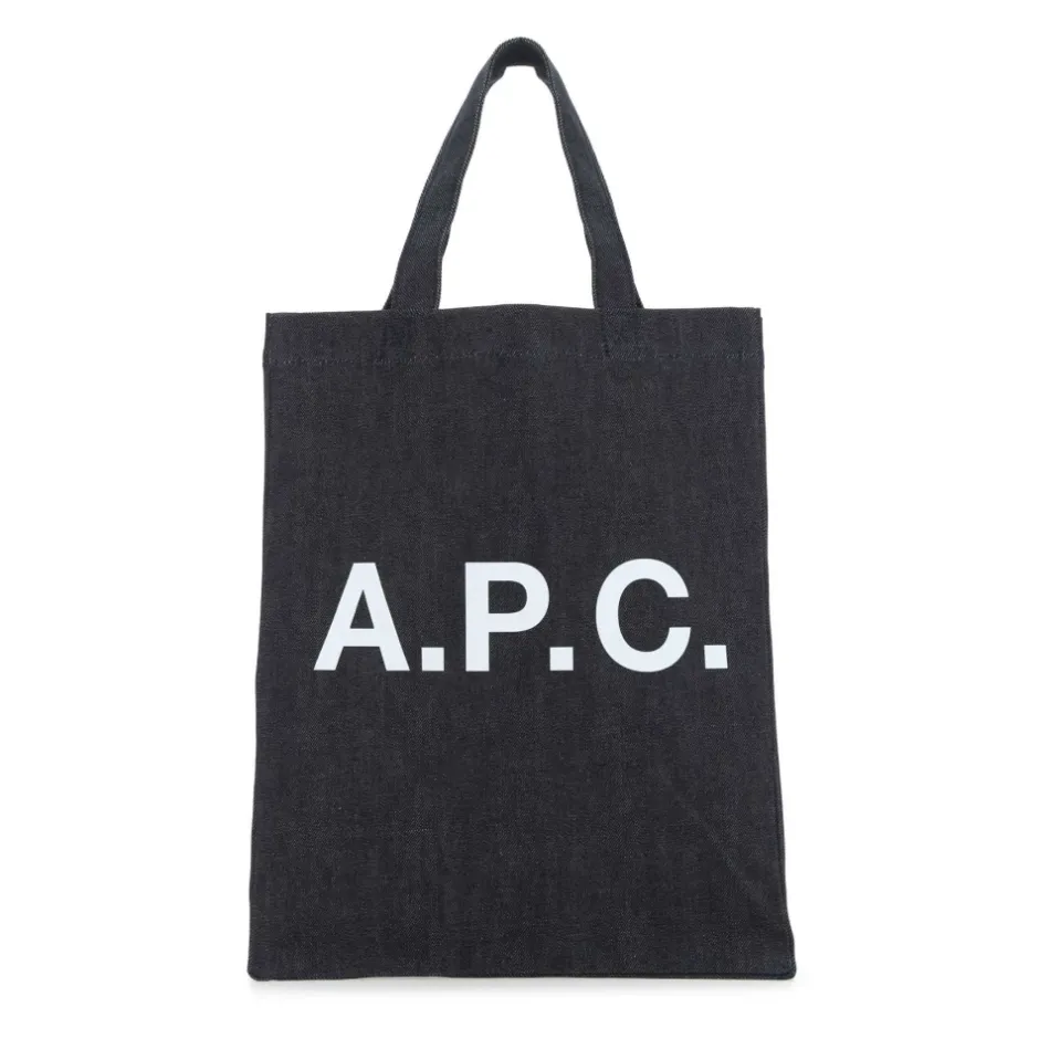 Sale Logo-trykt denim tote taske Tasker