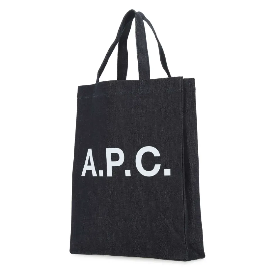 Sale Logo-trykt denim tote taske Tasker