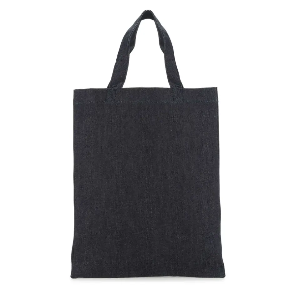 Sale Logo-trykt denim tote taske Tasker