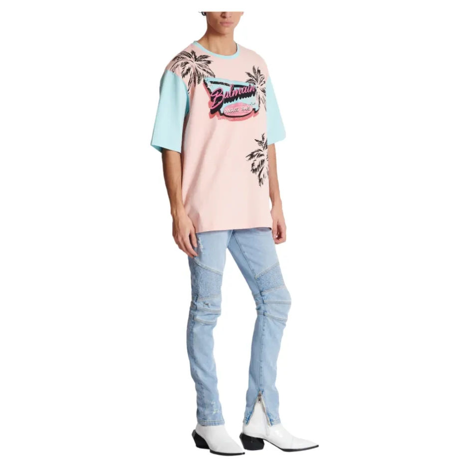 Outlet Løs Miami trykt T-shirt T-Shirts