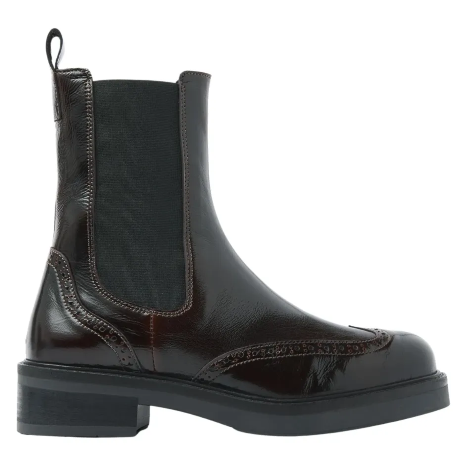 Outlet Lucia Gina chelsea-støvler i lak Dame Chelsea Boots