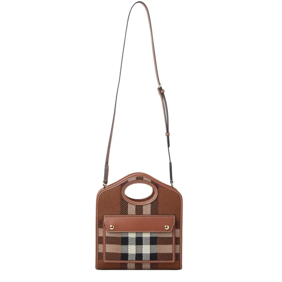 Clearance Luksus Check Mini Skuldertaske Dame Håndtasker