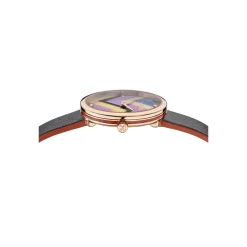 Discount Luksus Dameur med Multifarvet Skive Dame Ure