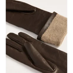 Discount Luksus Læder Cashmere Handsker Dame Handsker