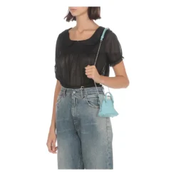 Outlet Lyse Crossbody Taske i Pebbled Læder Dame Bæltetasker