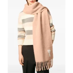 Hot Lyserød Jacquard Hjerte Tørklæde Dame Tørklæder