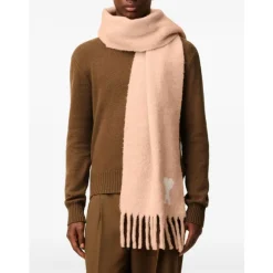Hot Lyserød Jacquard Hjerte Tørklæde Dame Tørklæder
