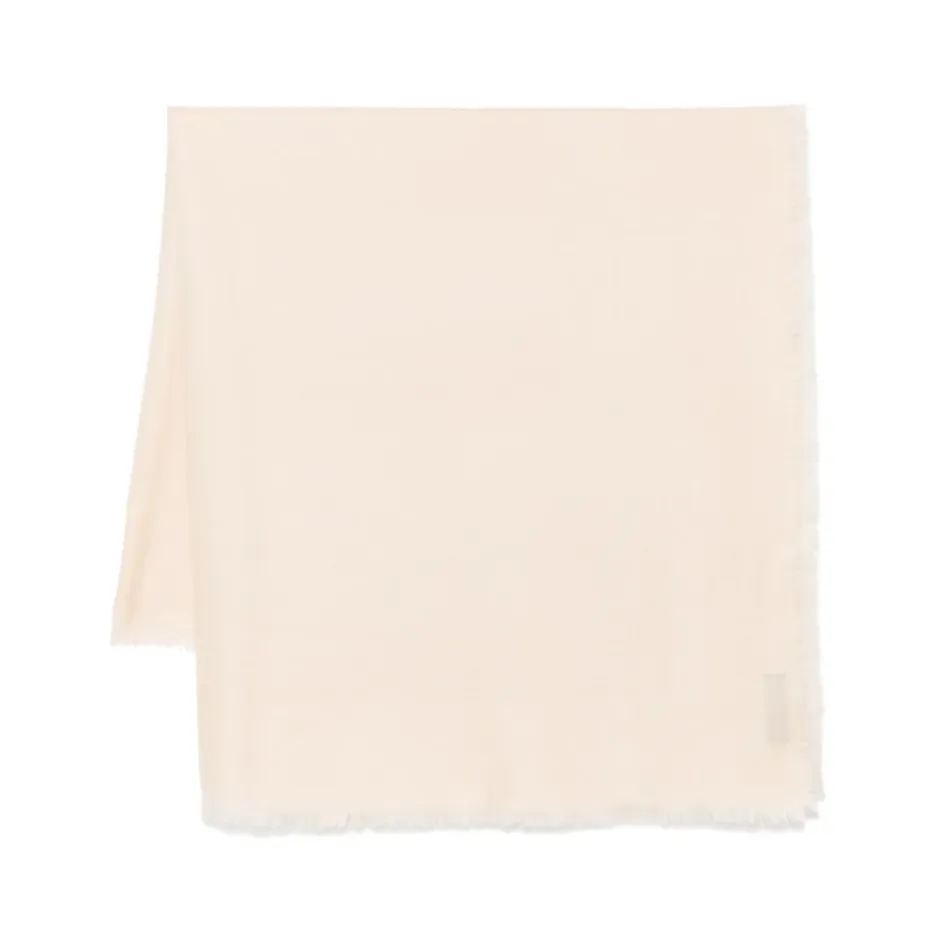 Clearance Lyserød Jacquard Tørklæde med Frynsede Kanter Dame Tørklæder